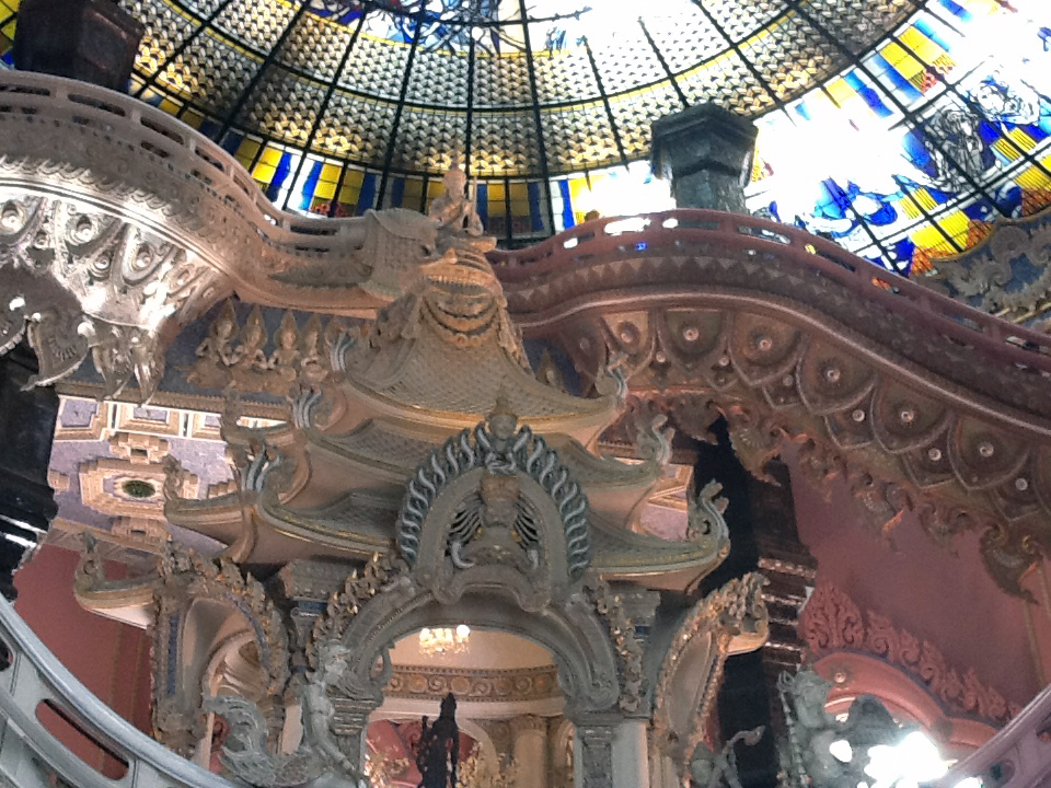 inside the big elephant in Erawan Museum